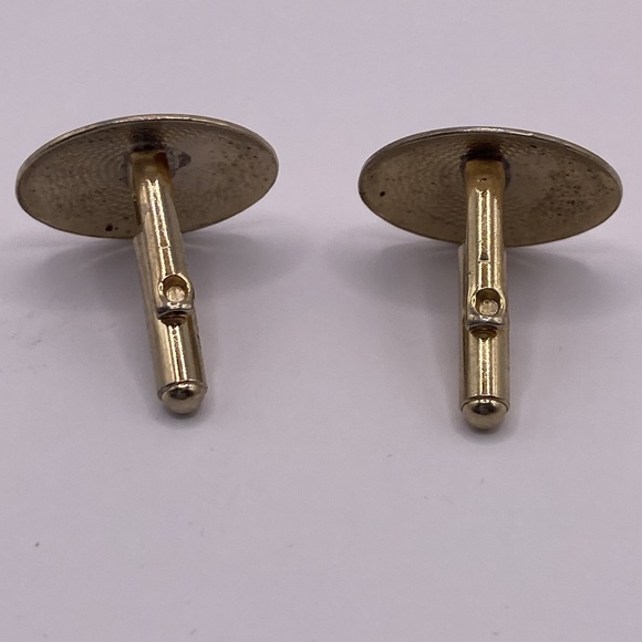 3 for $15 Mix n Match: Vintage floral cuff links - engrave ready, silver tone - Picture 2 of 4